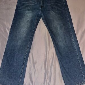 Weatherproof Blue Relaxed Jeans with Vintage Wash